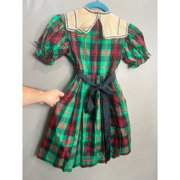 Pleasant Company Sz 7 Addy's Plaid Christmas Dress American Girl Preppy Festive - Picture 13 of 14